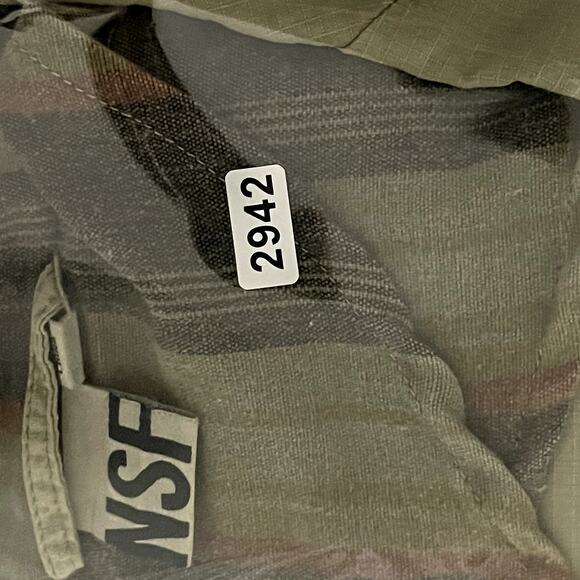 NSF Safari Blazer Jacket Womens Large Green Military Lightweight Cotton Utility - Picture 14 of 14